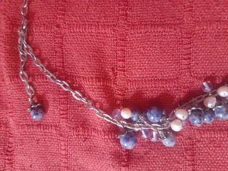 Collar perlas y piedras