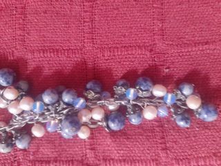 Collar perlas y piedras