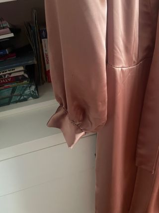 Vestido largo de raso