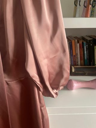 Vestido largo de raso