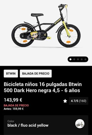 Bicicleta niño Decathlon 16 pulgadas