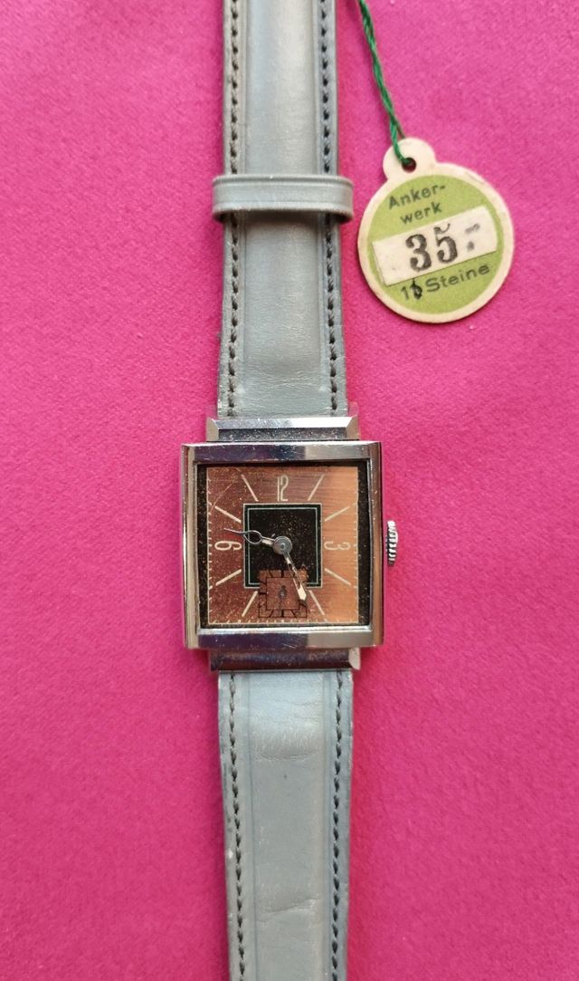 Orologio art decò Tank unisex, anni 30