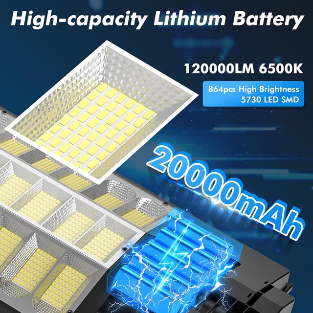 1200W Farolas Solares Exterior 🌞