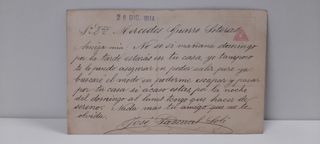 POSTAL ANTIGUA . SELLADA 1914