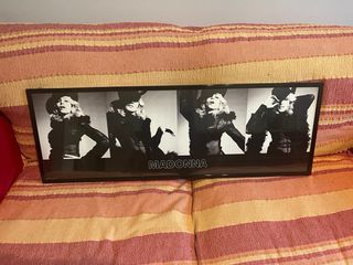 Quadro con poster di Madonna in bianco e nero