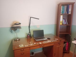 CONJUNTO ESCRITORIO CON ESTANTERIA DE IKEA