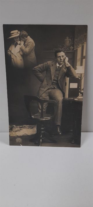 POSTAL ANTIGUA . SELLADA 1914