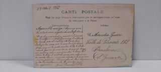 POSTAL ANTIGUA . SELLADA 1912