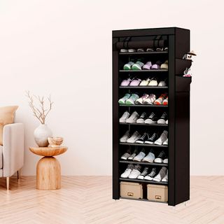 Armario Zapatero Tela Negro 160x88x30 NUEVO