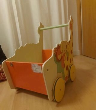 Carrito madera primeros pasos