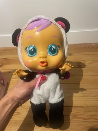 Bebe lloron oso panda. Sin pilas. Juguete