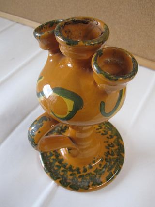 Portacandele vintage in ceramica porta candele 3