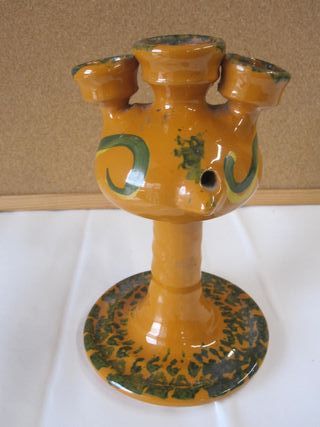 Portacandele vintage in ceramica porta candele 3