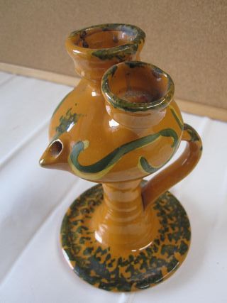 Portacandele vintage in ceramica porta candele 3