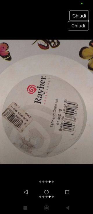 Set 2 nastri raso rosso e blu