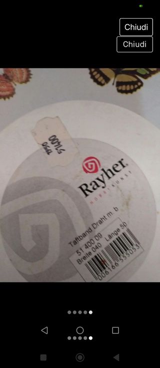 Set 2 nastri raso rosso e blu