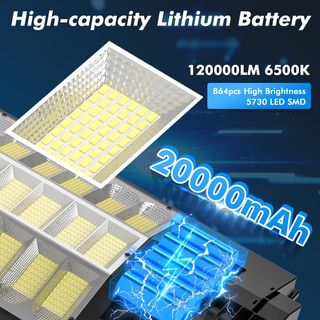 1200W Farolas Solares Exterior 🌞