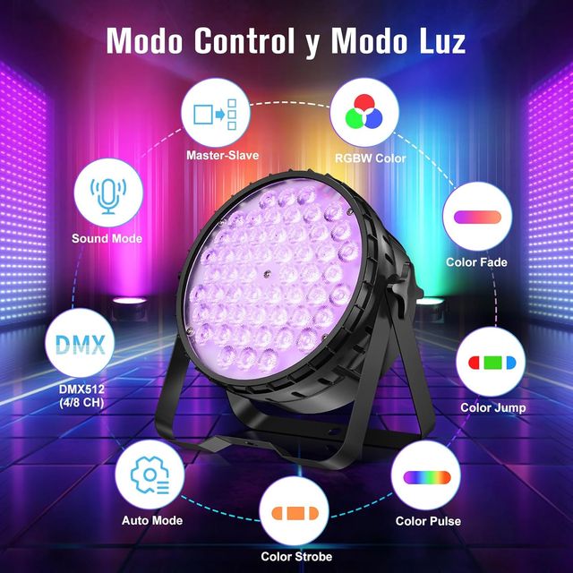 Luces escenario 54x4W RGBW 🎇