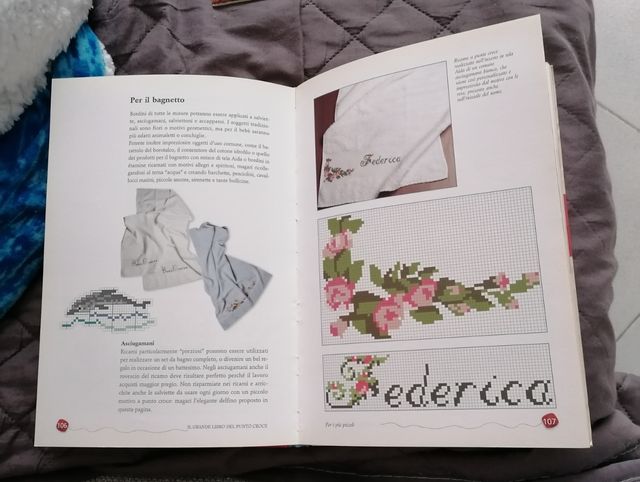Libro ricamo punto croce