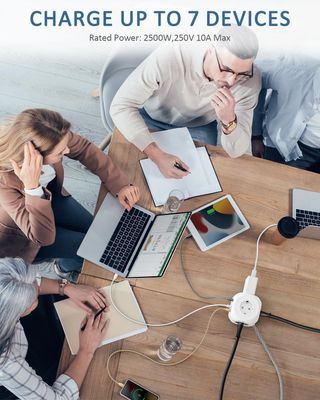 Regleta cuadrada carga rapida USB PRECINTADO