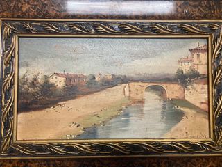 Cuadro antiguo pintado sobre tabla