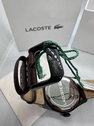 Reloj lacoste correa de piel marron