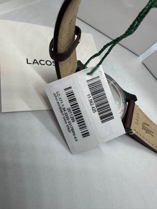Reloj lacoste correa de piel marron
