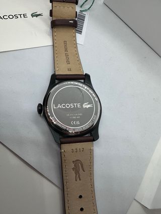 Reloj lacoste correa de piel marron