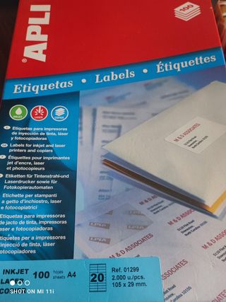 Etiquetas adhesivas