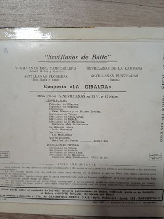 5 Discos de vinilo de sevillanas.