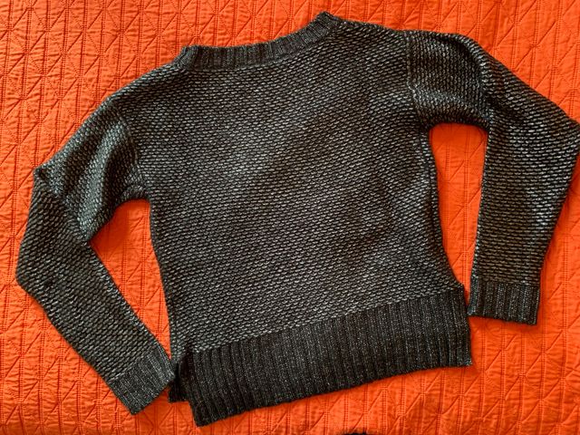 Maglione donna GAS nero e argento taglia xs