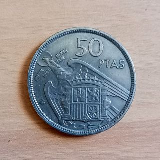 Moneda 50ptas - año 1957 *58