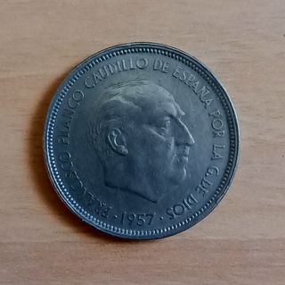 Moneda 50ptas - año 1957 *58
