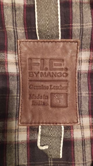 Chaqueta piel marrón 100