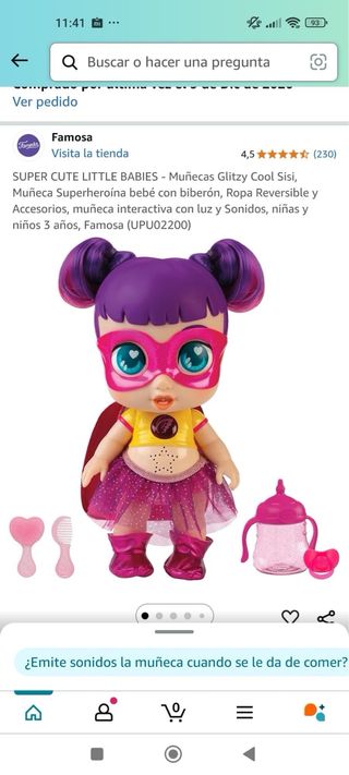 Muñeca superheroina bebe