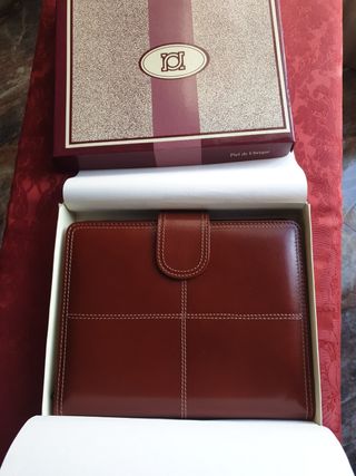 Block porta-agenda cuero