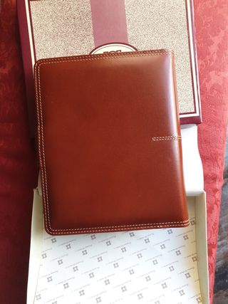 Block porta-agenda cuero