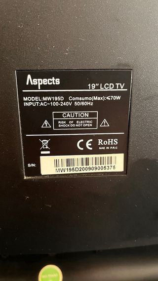 tv dvd lcd 19” airis