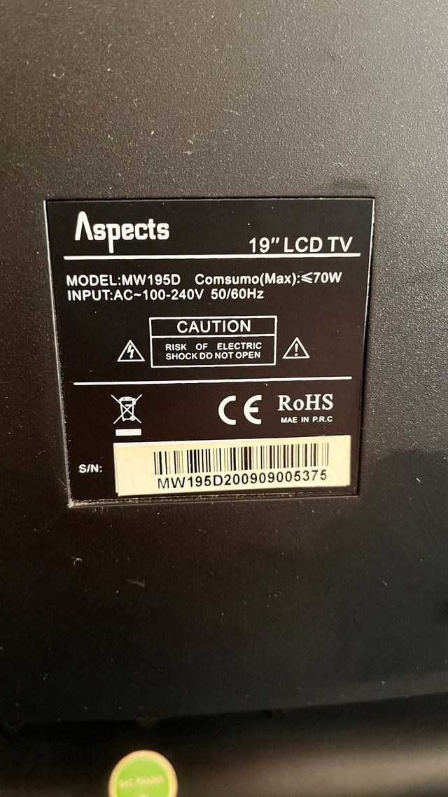 tv dvd lcd 19” airis