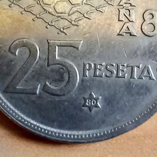 Moneda 25ptas - año 1982 *80