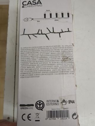 FILO LED 25 METRI 500 LUCI BIANCO CALDO