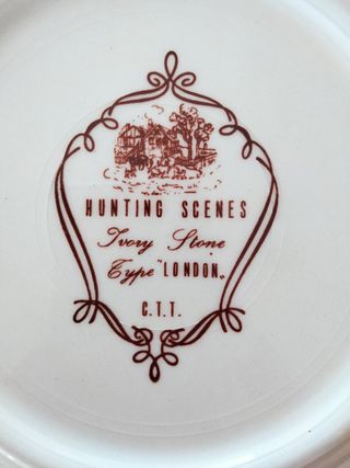 4 piatti fondi London vintage English