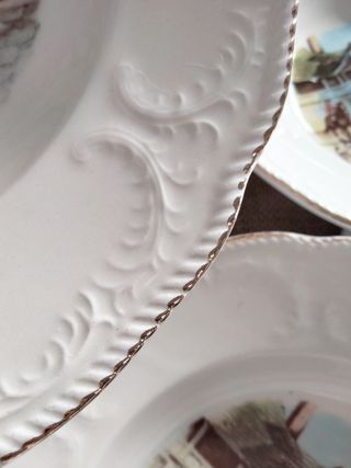 4 piatti fondi London vintage English