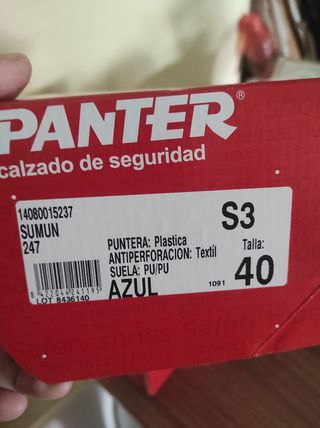 Zapatos de seguridad panter T40