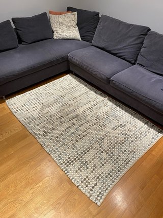 Alfombra Rugvista Big drops de lana natural