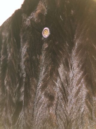 Abrigo peleteria negro / marron oscuro