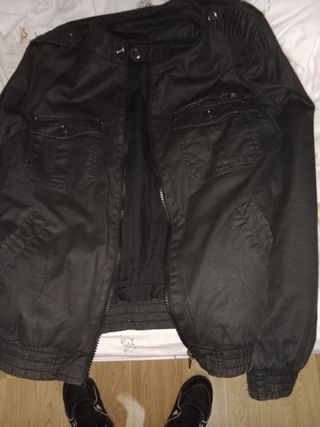 Chaqueta vaquera negra vintage