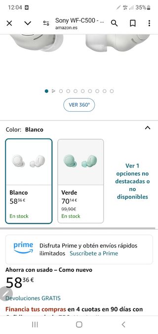 Sony WF-C500 - Auriculares inalámbricos