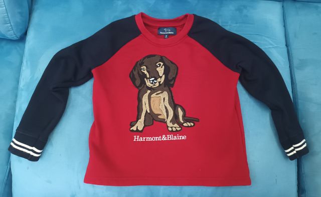 felpa Harmont & Blaine bimbo 6 anni, rossa e blu