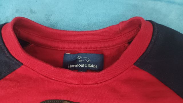 felpa Harmont & Blaine bimbo 6 anni, rossa e blu